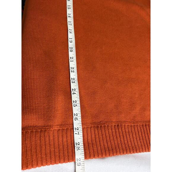 Eddie Bauer Orange Crewneck Cotton Sweater Men's Tall Large Pullover - Picture 5 of 5